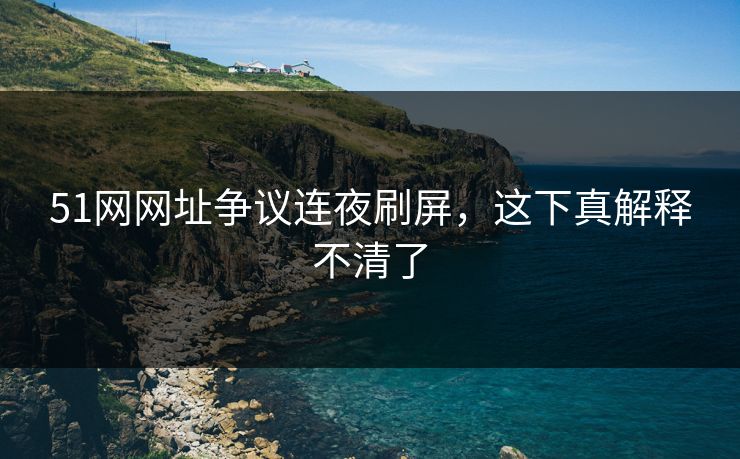 51网网址争议连夜刷屏，这下真解释不清了